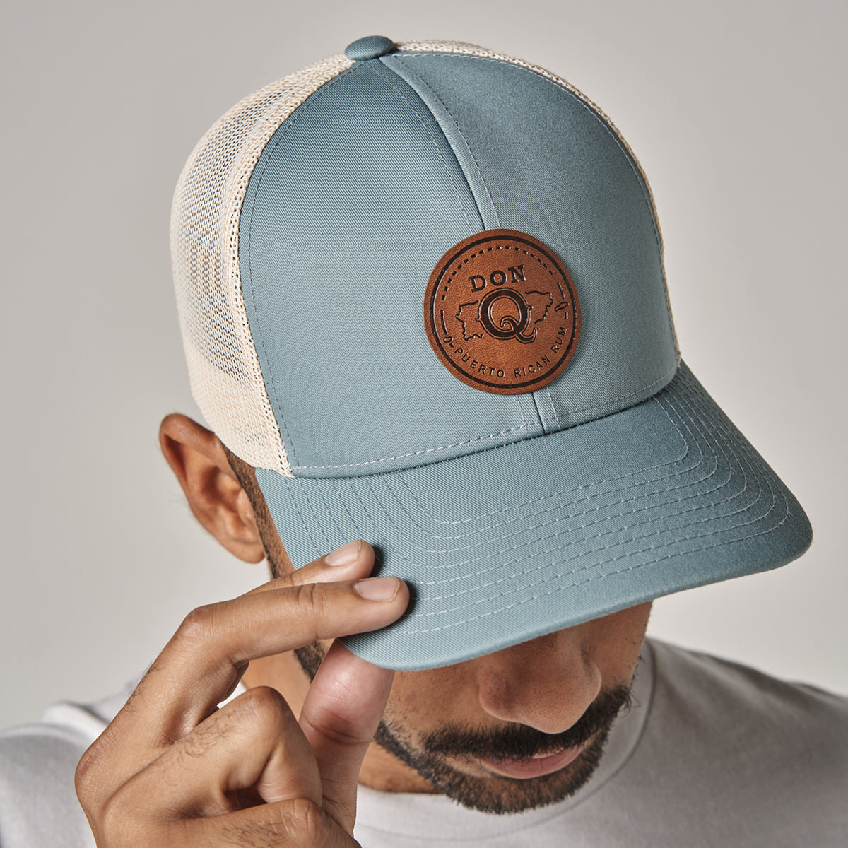 Don Q Cap Smoke with Leather Logo